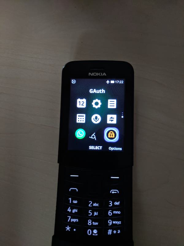 GAuth in KaiOS launcher