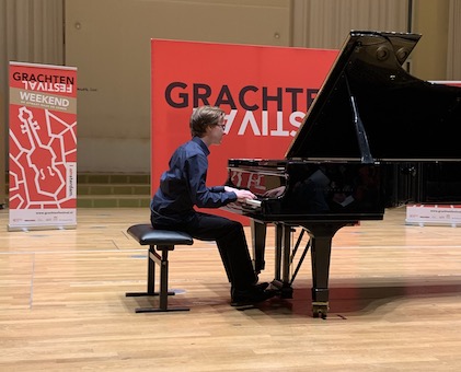 Foto van Martin Kaptein tijdens het Grachtenfestival concours